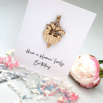 Bloomin' Wooden Charm Personalised Birthday Card, 6 of 7