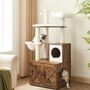 Modern Cat Tree With Litter Box Enclosure And Condo, thumbnail 1 of 12