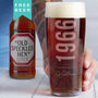 Personalised 60th Birth Year And Name Beer Glass, thumbnail 3 of 10
