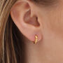 Sterling Silver Or Gold Plated Leaf Hoop Earrings, thumbnail 1 of 8