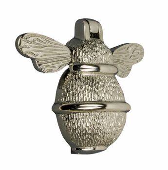 Brass Bumble Bee Door Knocker Nickel Finish, 5 of 12