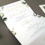 Eucalyptus Wedding Invitations Sample, thumbnail 2 of 10
