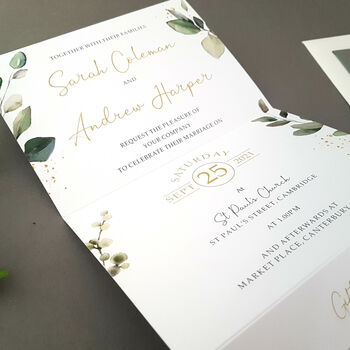 Eucalyptus Wedding Invitations Sample, 2 of 10