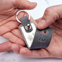 Personalised Hand And Footprint Leather Keyring For Men, thumbnail 1 of 5
