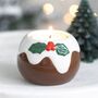 Christmas Pudding Tealight Candle Holder, thumbnail 1 of 6