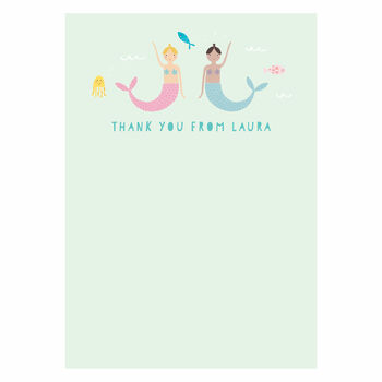 Personalised Mermaid Children's Thank You Cards, 2 of 4