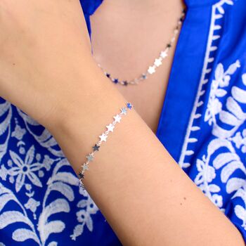 Personalised Sterling Silver Star Bracelet, 3 of 5