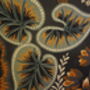 Black And Burnt Orange Exotic Floral Lampshade, thumbnail 4 of 6