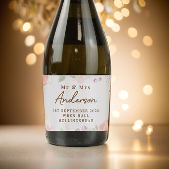 Personalised Floral Watercolour Bottle Of Prosecco, 3 of 4
