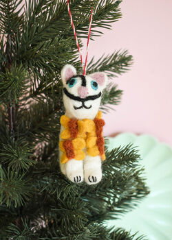 Salvador Catli Art Cat Felt Decoration, 2 of 6
