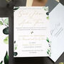 Botanical Trifold Wedding Invitations, thumbnail 4 of 10