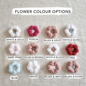 Personalised Our Family Crochet Puff Flower Print, 4 of 4