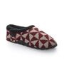 Ronnie Burgundy Geometric Pattern Mens Slippers Indoor/Garden Shoes, thumbnail 6 of 10