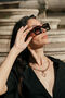 Grey Monogram Sided Rectangle Narrow Sunglasses, thumbnail 1 of 6