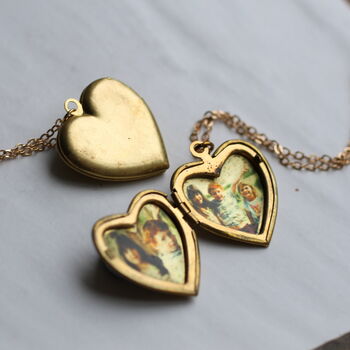 Simple Heart Locket Personalised Necklace, 7 of 10