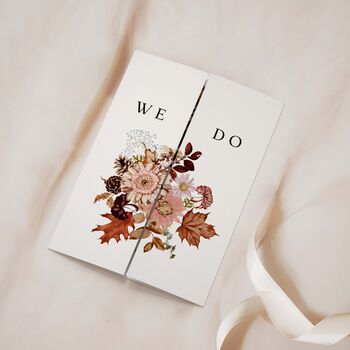 Autumnal Theme Wedding Invitations, 2 of 5