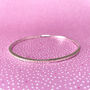 Linear Sterling Silver Square Bangle, thumbnail 3 of 3