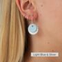 Stylish Circle Leather Hoop Earrings, thumbnail 2 of 6