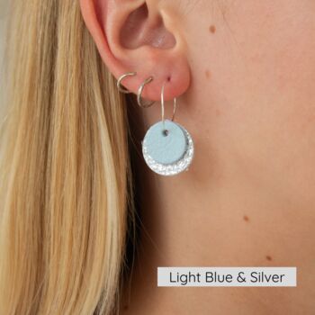 Stylish Circle Leather Hoop Earrings, 2 of 6