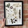 Personalised Framed Wedding Bouquet Preservation Wild Meadow Portrait Design, thumbnail 1 of 2