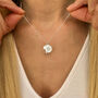 Personalised World Map And Compass Necklace, Travel Gift For Her, thumbnail 3 of 12
