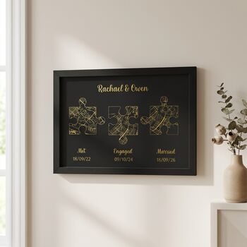 Wedding Anniversary Gifts For Couples Gold Milestones Print, 12 of 12