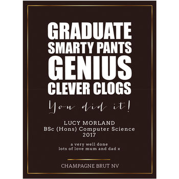 Personalised Graduation Champagne, 3 of 9