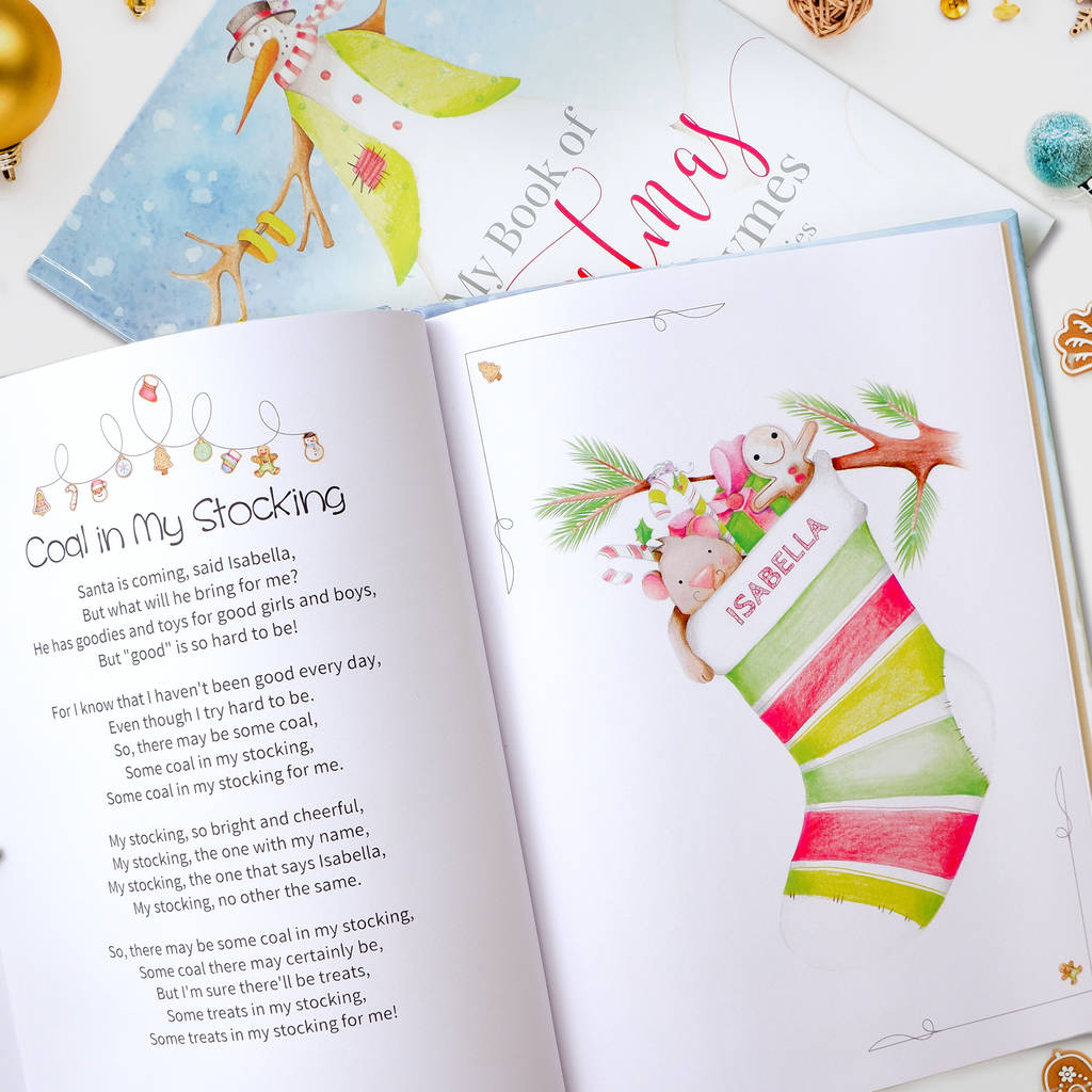 Christmas Nursery Rhymes And Personalised Poems Book By MY GIVEN NAME