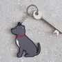 Staffie Key Ring Personalisation Available, thumbnail 3 of 4