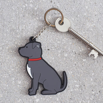 Staffie Key Ring Personalisation Available, 3 of 4