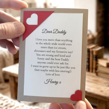 Letter To Daddy Keepsake Card, 2 of 7