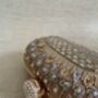 Gold Embroidered Oval Clutch Bag, thumbnail 8 of 9