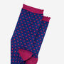 Women's Glitter Socks Navy Berry Small Polka Dots, thumbnail 3 of 3