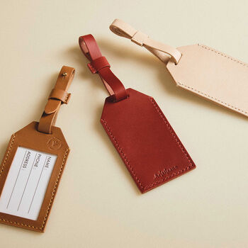 Leather Luggage Tag Premium Leather Diy Kit, 7 of 8