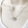 50th Birthday Silver Hearts Necklace, thumbnail 2 of 6