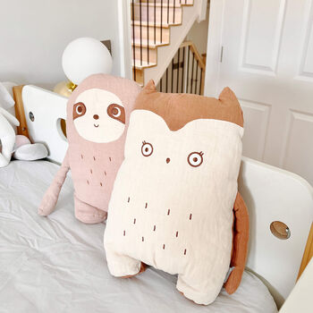 Personalised Kids Cute Animal Soft Cuddle Cushion, 8 of 12