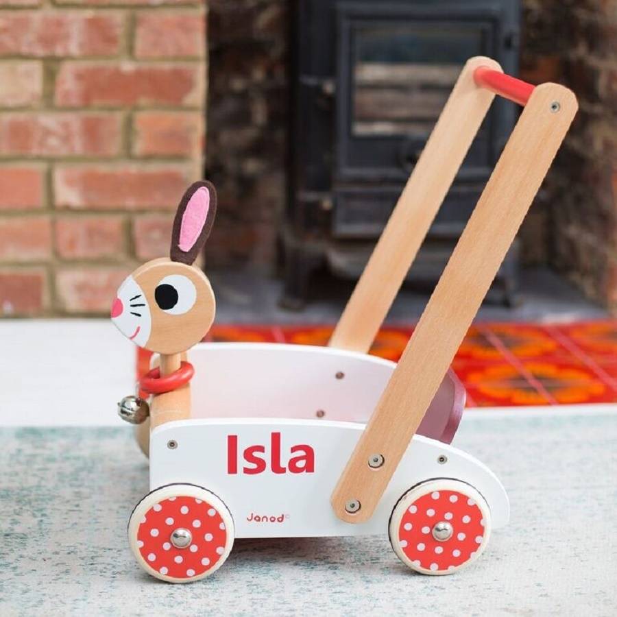 wooden walker ride on