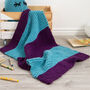 Beginners Children's Stripy Blanket Knitting Kit, thumbnail 1 of 6