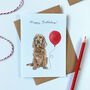 Golden Cocker Spaniel Dog Birthday Card, thumbnail 1 of 2