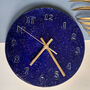 Dark Blue Ceramic Wall Clock, thumbnail 4 of 7