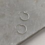 Sterling Silver Micro Hoop Earrings, thumbnail 3 of 9