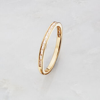 Gold Or Silver Baguette Diamond Style Eternity Ring, 2 of 9