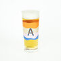 Personalised Wavy Stripe Initial Printed Pint Glass, thumbnail 3 of 9