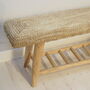 Wicker Bench With Shelving, thumbnail 8 of 9