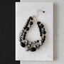Mens 925 Silver Picasso Jasper And Black Onyx Bracelet, thumbnail 1 of 2