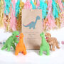 Dinosaur Rattle With Personalised Gift Bag, thumbnail 1 of 7