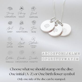 21st Birthday Gift For Her – Personalised Initial Disc Necklace, 4 of 10