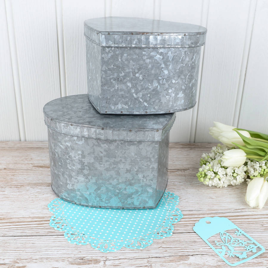 set of two dad's zinc storage boxes by dibor