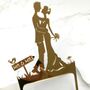Fairy Tale Gold Mirror Wedding Cake Topper, thumbnail 3 of 5
