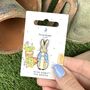 Peter Rabbit Character Enamel Pin Badge, thumbnail 1 of 4